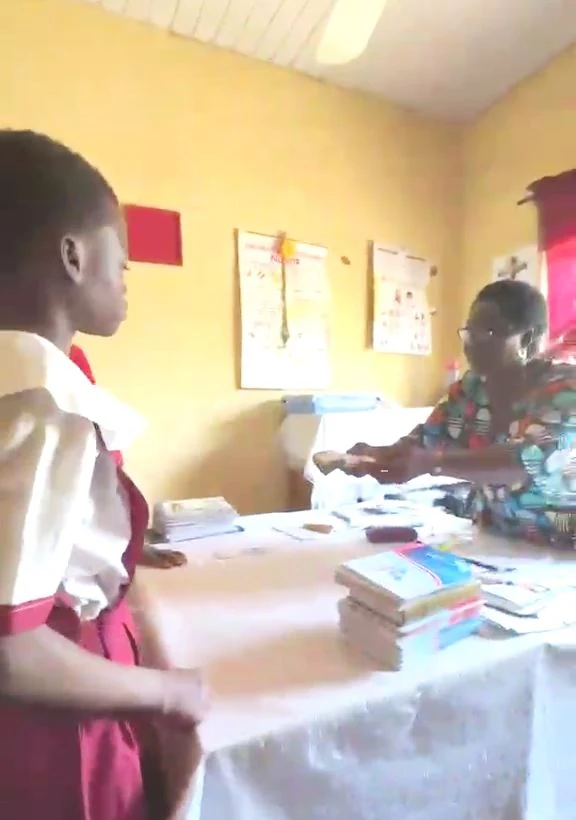 Amara receiving educational support